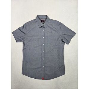 Untuckit Petrus Wrinkle Free Men's Large Gray Slim 100 % Cotton Shirt